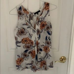 Floral tank with tie back